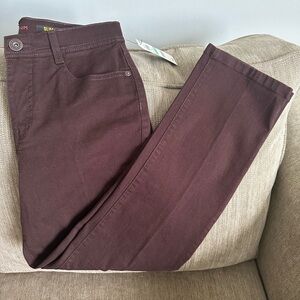 Style & Co Womens Petite Tummy-control Slim-leg Jeans (rich Truffle)